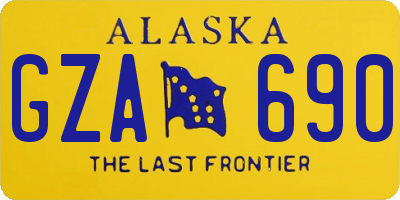 AK license plate GZA690