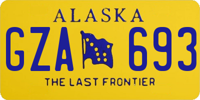AK license plate GZA693