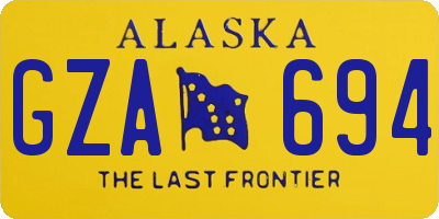 AK license plate GZA694