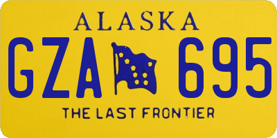 AK license plate GZA695