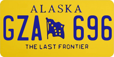 AK license plate GZA696