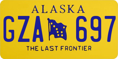 AK license plate GZA697