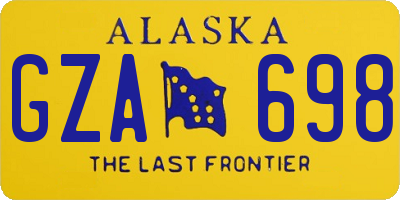 AK license plate GZA698