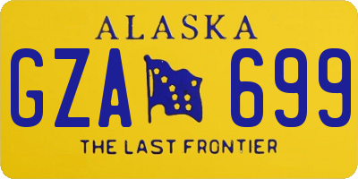 AK license plate GZA699
