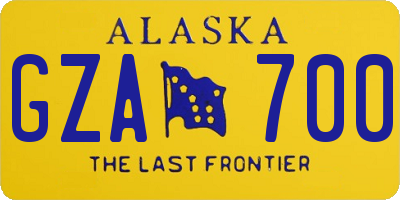 AK license plate GZA700