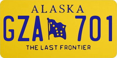 AK license plate GZA701