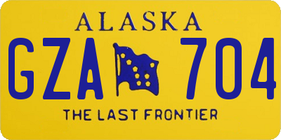 AK license plate GZA704