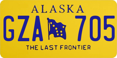 AK license plate GZA705