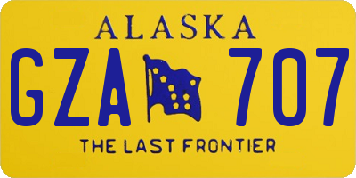 AK license plate GZA707