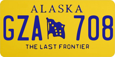 AK license plate GZA708