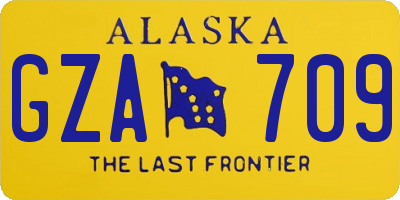 AK license plate GZA709