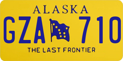 AK license plate GZA710
