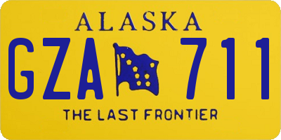 AK license plate GZA711