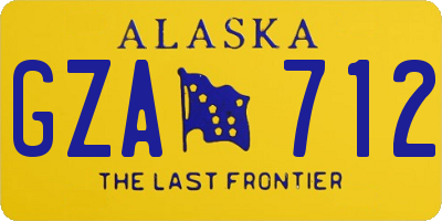 AK license plate GZA712