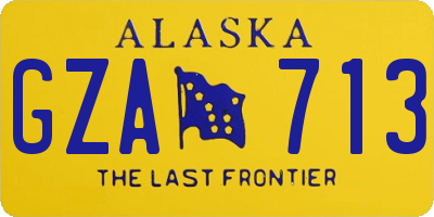 AK license plate GZA713