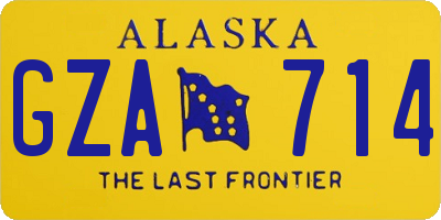 AK license plate GZA714