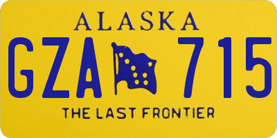 AK license plate GZA715