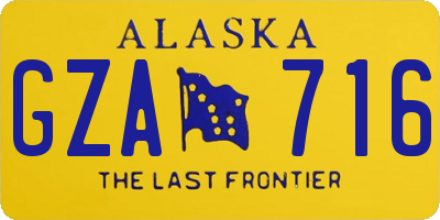 AK license plate GZA716