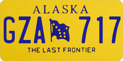 AK license plate GZA717