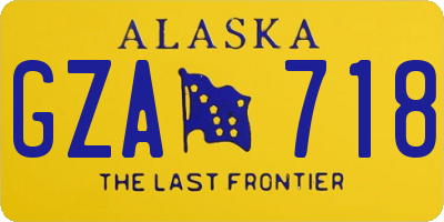 AK license plate GZA718