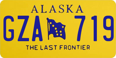 AK license plate GZA719