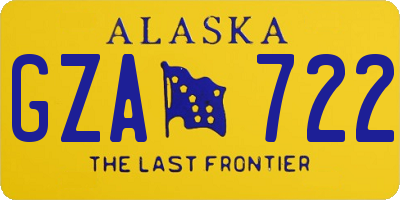AK license plate GZA722