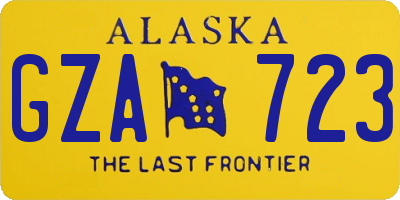 AK license plate GZA723