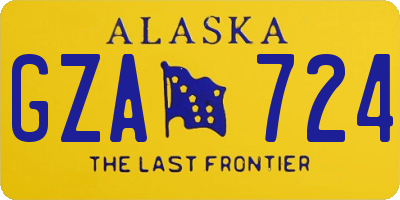 AK license plate GZA724