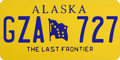 AK license plate GZA727