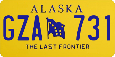 AK license plate GZA731