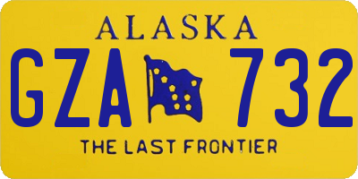 AK license plate GZA732
