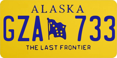 AK license plate GZA733