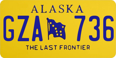 AK license plate GZA736