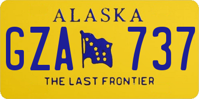 AK license plate GZA737