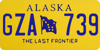 AK license plate GZA739