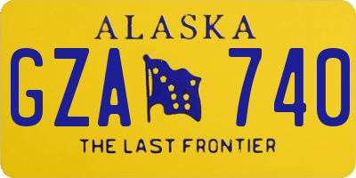 AK license plate GZA740