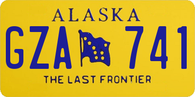 AK license plate GZA741