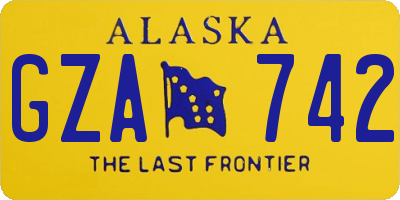 AK license plate GZA742