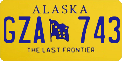 AK license plate GZA743