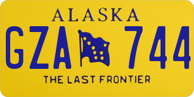 AK license plate GZA744