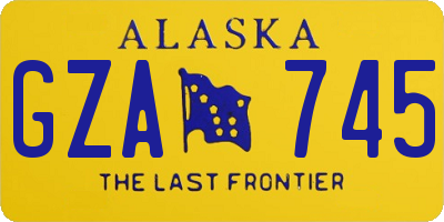 AK license plate GZA745
