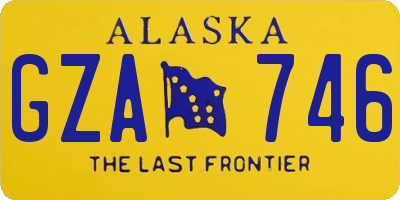 AK license plate GZA746