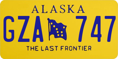 AK license plate GZA747