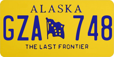 AK license plate GZA748