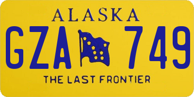 AK license plate GZA749