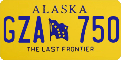 AK license plate GZA750
