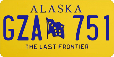 AK license plate GZA751