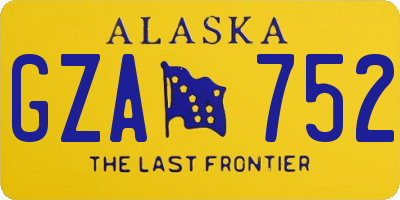 AK license plate GZA752