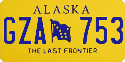 AK license plate GZA753