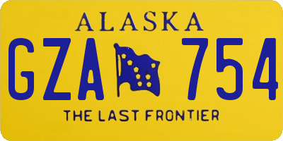 AK license plate GZA754